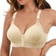 thumbnail image 2 of Gibobby Brasier Deportivo Mujer Sujetador de botón frontal grande para mujer, sujetador sin aros de para amamantar,ina con pliegue lateral(Beige,42), 2 of 3