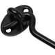 thumbnail image 3 of Pestillo de puerta de ojo de gancho de cabina de acero inoxidable de 2 piezas con tornillos de 3 pulgadas para puertas de garaje de cobertizo-negro, 3 of 5