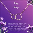 thumbnail image 2 of New Mom Mother's Day Gift, Jewelry For New Mom, Gift for Her, Mother's Day Necklace and Card, Stainless Steel Necklace and Card [Gold Infinity Ring,Purple Gradient], 2 of 3