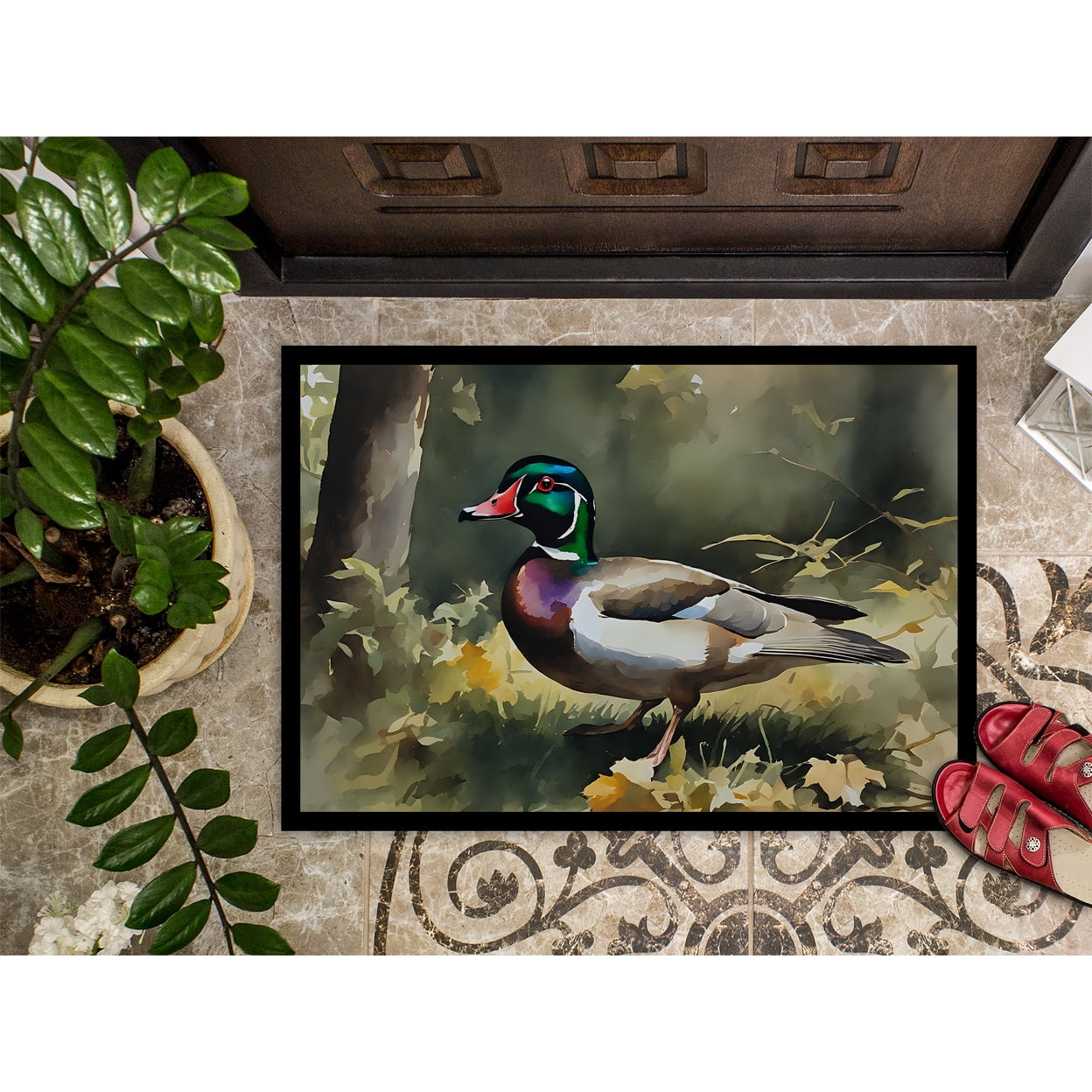 Carolines Treasures DAC3282MAT 18 x 27 in. Unisex Wood Duck Doormat