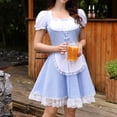 thumbnail image 2 of Vestido de manga corta para mujer traje tradicional bávaro disfraz informal de Oktoberfest, 2 of 9