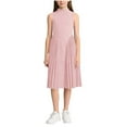 thumbnail image 2 of hengsof Girls Princess Dress Sleeveless High Waist Casual Pleated Splicing Dresses Kids Stylish Casual Dress 2 to 8 Years, 2 of 6