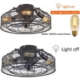 thumbnail image 3 of MONIPA Ceiling Lighting Fixture Silent 4-Light Fan Lightings Black Chandelier Fans for Office, Bedroom, Living Room, 3 of 8
