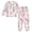 Watercolor Abstract Wavy Lines, variant on Fluffy Pajamas Set Fuzzy Winter Warm Pj Sets Pullover Tops and Long Pants Seashells and Conch Shells X-Small