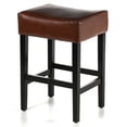 thumbnail image 5 of 26.75"H Upholstered Counter Height Barstools Set of 2,Modern Backless Leather Bar Stools,Easy to Clean,Dining Chairs for Dining Room, Living Room,Cafe, Bar, Brown, 5 of 9