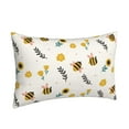 thumbnail image 7 of LNWH Rectangle Pillow Cover, Cute Bee Yellow Flowers Cushion Covers Pillowcase for Couch Bedroom Sofa, 14"x20", 7 of 7