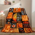 thumbnail image 2 of 1pv Basketball Blanket For Boys And Girls, Basketball Gift, Suitable For Young Men, Teenagers, Basketball Enthusiasts, Teams, Coaches, Soft Plush Basketball Blanket, Cool Basketball Decoration, 2 of 4