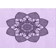 thumbnail image 1 of Ahgly Company Indoor Rectangle Patterned Purple Flower Purple Area Rugs, 2' x 4', 1 of 6