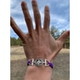 thumbnail image 2 of Unisex Horse Bit Charm Bracelet, Horse Lovers Equestrian Jewelry - Adjustable Friendship Braided String Stirrup Bracelet for Women, Men, Teens, Boys and Girls (Purple), 2 of 6