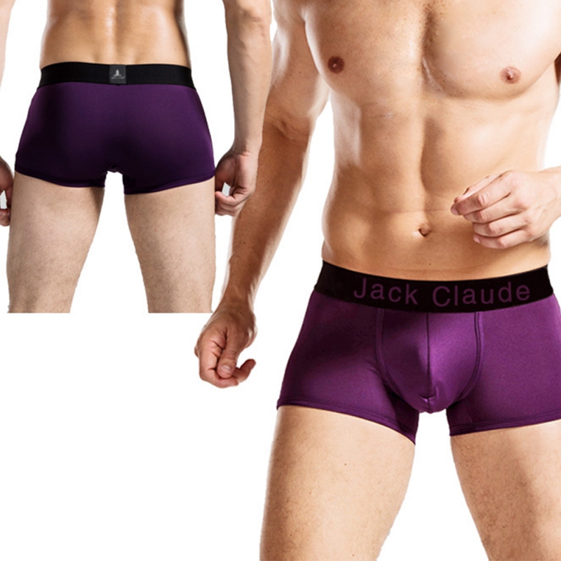Male Boy Ice Silk Boxer - Man Sexy Underwear Briefs Shorts Bulge Pouch Modal Underwear Shorts Men Boxer Plus Size - image 1 of 6