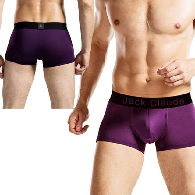 Male Boy Ice Silk Boxer - Man Sexy Underwear Briefs Shorts Bulge Pouch Modal Underwear Shorts Men Boxer Plus Size