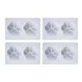 thumbnail image 3 of 4 piezas Durable oso perro gato pata de silicona Animal mascota para hornear huella de galleta pudín llavero de resina, 3 of 9