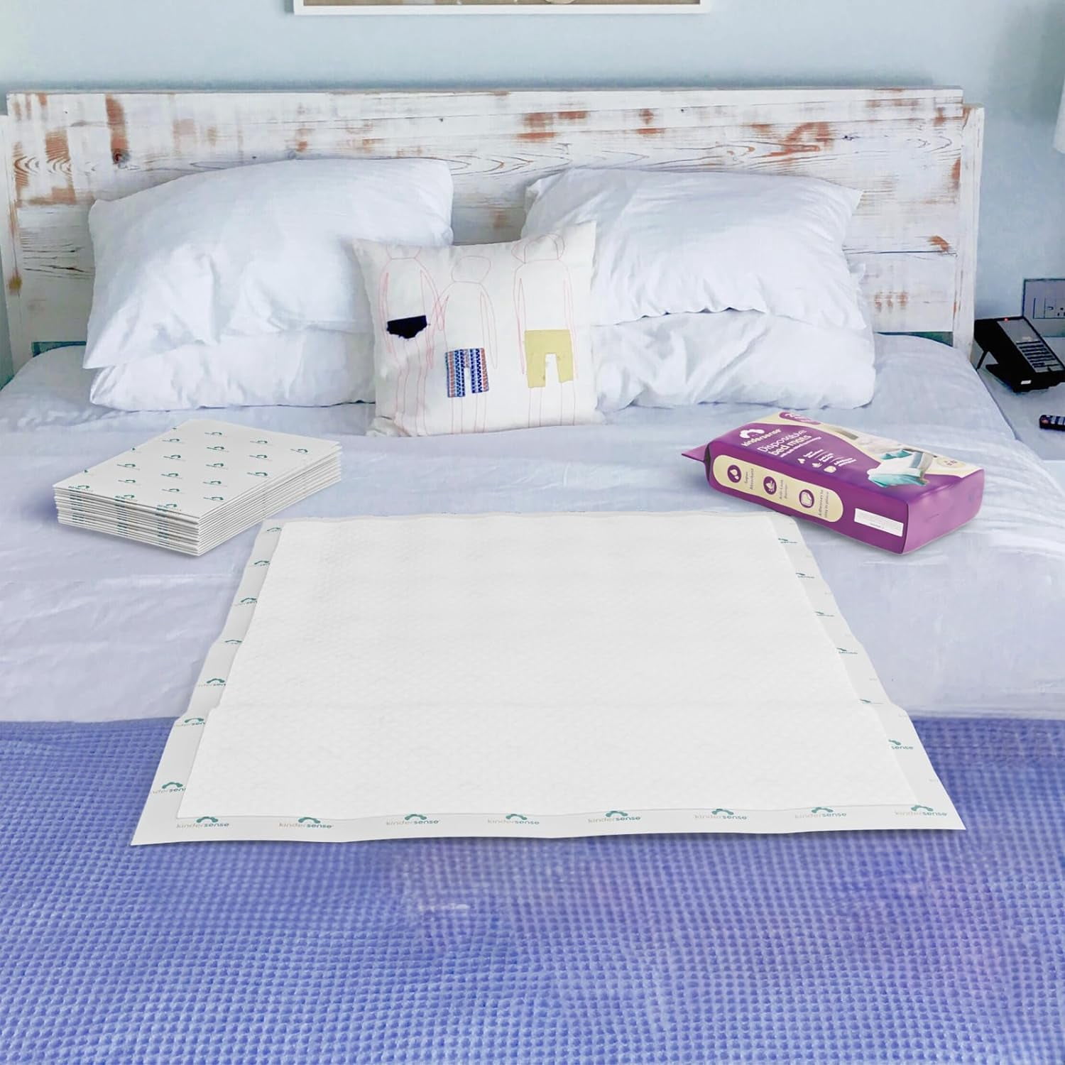 KinderSense Ultra Absorbent Disposable Bed Pads for Potty Training 36" x 30" (25 Count)