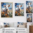 thumbnail image 4 of Designart "Floral Grazing Cow II" Animals Floater Framed Canvas Art Print, 4 of 7