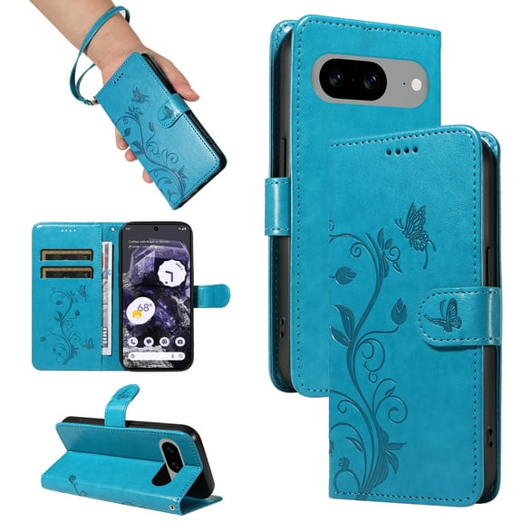 Wallet Phone Cover for Google Pixel 8, PU Leather Card Slots with Kickstand FunctionWallet Case for Google Pixel 8