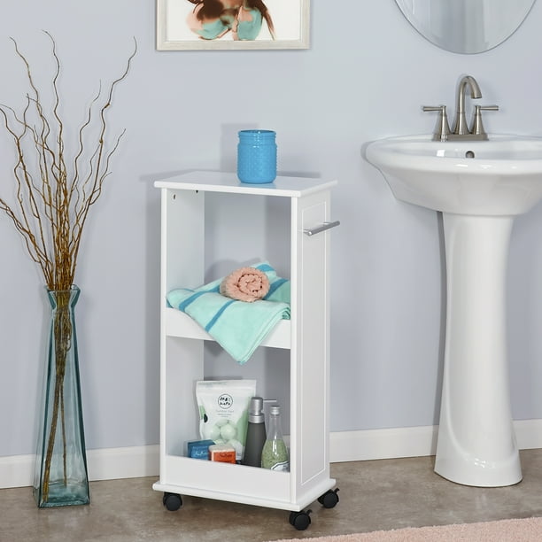 RiverRidge Rolling Side with Shelves White