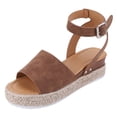 thumbnail image 2 of Sandalias Con Correa Hebilla en El Tobillo Zapatos Diarios Cuero PU para Mujer, 2 of 9