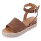 thumbnail image 2 of Sandalias Con Correa Hebilla Zapatos Playa Casuales Diarios Cuero PU para Mujer, 2 of 9