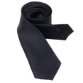 thumbnail image 4 of Casual Necktie Skinny Slim Narrow Neck Tie - Solid Black, 4 of 6