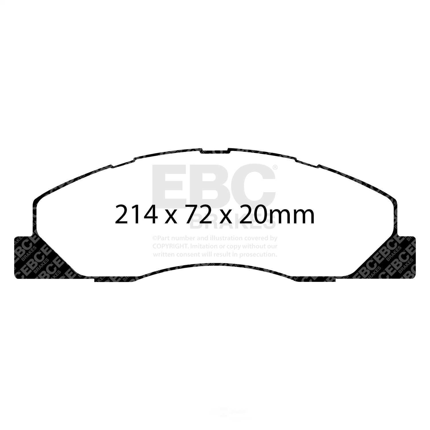 EBC 09-11 Dodge Ram 2500 Pick-up 5.7 2WD/4WD Yellowstuff Front Brake Pads
