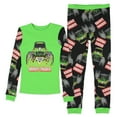 thumbnail image 3 of Monster Jam Boys' Truck Long Sleeve Grave Digger Tight Fit Sleep Pajama Set, 3 of 7