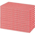 thumbnail image 5 of Native Fab Reusable Houndstooth Cloth Napkin 18x18 Cotton Set of 12 - Red, 5 of 7