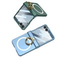 thumbnail image 7 of ELEHOLD Case for Samsung Galaxy Z Flip 6, Magnetic Ring Stand Phone Case Built-in Screen Protector, Hinge Protection Cover,Darkgreen, 7 of 7