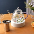 thumbnail image 6 of STP GOODS Chamomile Borosilicate Glass Teapot with Infuser 44 fl oz (1.3 L) Kitchen Tea Brewer Floral Coffee Pot Kettle for Blooming Teas, 6 of 6
