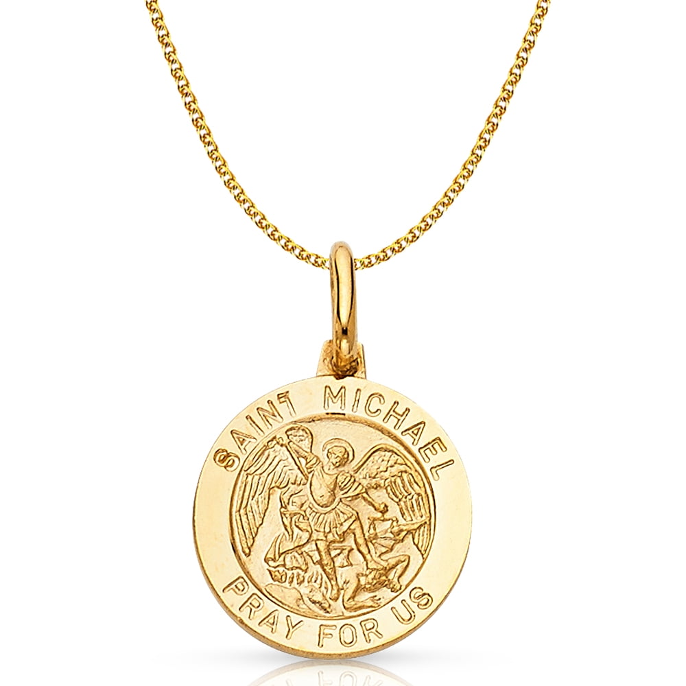 Details about   St Michael Medal In 14K Yellow Gold