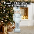 thumbnail image 2 of Sunnydaze 37" Sterling the Silver Christmas Nutcracker Statue, 2 of 10