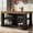 Brown and Black, variant on Finmind 55-inch Large Bar Table, 3-Tier Counter Height Pub Table with Spacious Tabletop, Farmhouse Home Bar Unit for Bistro, Basement, Brown and Black