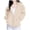 Beige, variant on Towmus Cute Casual Print Zip Up Hoodie Girls Clothes Women Cotton Jacket with Pockets Aesthetic Sweatshirt