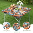thumbnail image 4 of Football Sticker Pattern Square Fitted Tablecloth with Elastic Edge,Square Table Cover,Washable Elastic Table Cover for Home Kitchen Party Decor 36"x36", 4 of 6