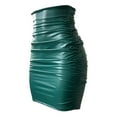 thumbnail image 5 of RUTAYY Women PU Leather Skirt Pleated Skirt Zipper High Waist Skirt Solid Color Flowy Swing Skirts, 5 of 8