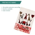 thumbnail image 4 of Valentine''s Day House Flag 28 x 40 Inch Double Sided-Burlap Buffalo Check Plaid Love Heart Leopard Gnome House Flag for Yard Outdoor Banner Be My Valentine Flags (HF-A), 4 of 6