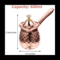 thumbnail image 3 of Turkish Coffee Maker Copper Coffee Tea Maker Milk Warmer Hot Chocolate Maker Butter Melting Pot 600Ml Silver,1 x coffee pot,Silver, 3 of 9