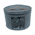 thumbnail image 2 of Hat Box Foldable Stuffed Animal Toy Storage Hat Storage Box Travel Hat Boxes for Gray Large, 2 of 9