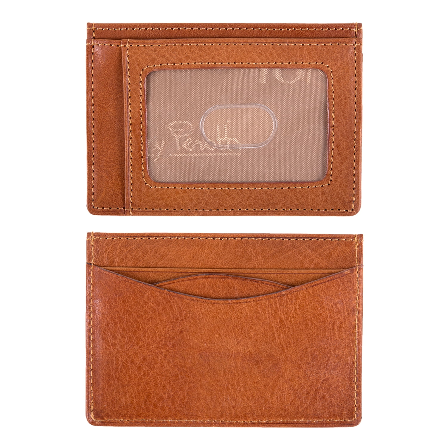 Tony Perotti Italian Leather Slim Front Pocket Weekend Wallet with 