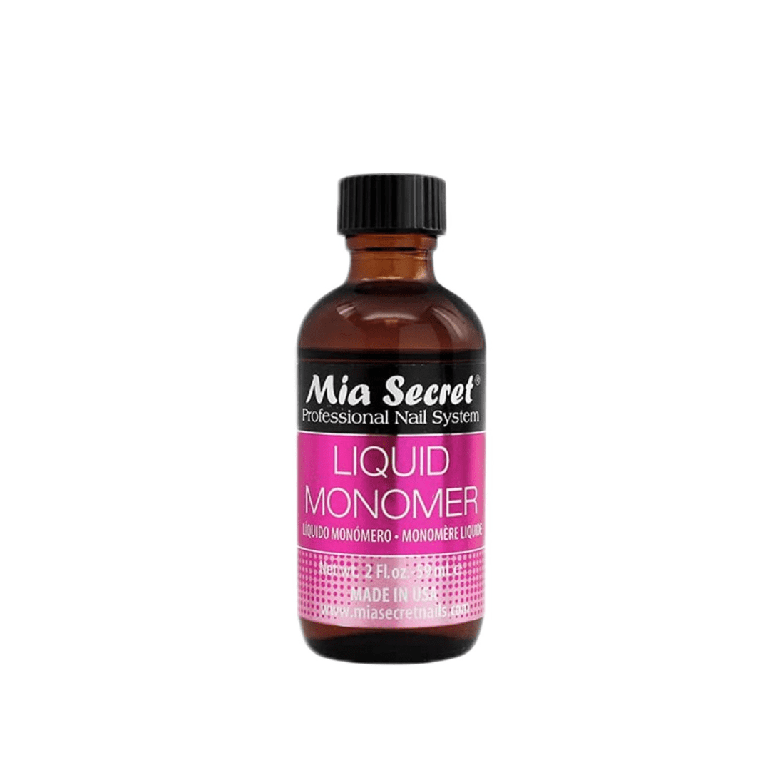 Mia Secret - Liquid Monomer 2oz & Acrylic Powder (Pink, Multibalance Natural Pink, Clear) 0.25oz each - Combo