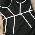 thumbnail image 4 of Sexy Black Curve Swimwear Women One-Piece Suits Bikinis High Waist Monokini Swimsuit Push Up Padded Swimwear Swim Wear, 4 of 7