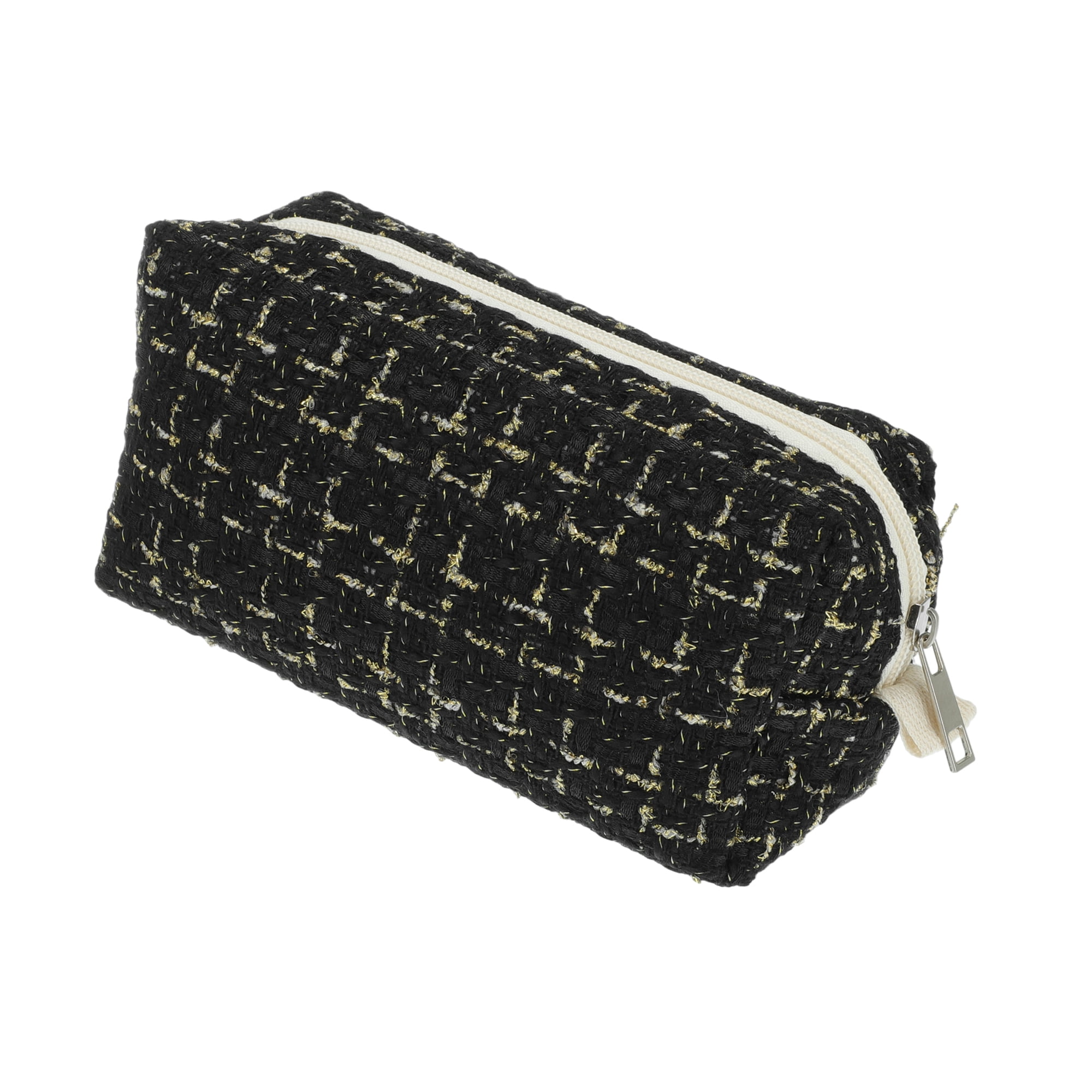 Unique Bargains 1Pc Durable Portable Travel Elegant Cosmetic Bag for Women Black
