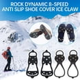 thumbnail image 2 of Crampons Shoes Spikes Walk Traction Cleats Non-Slip Over Shoe Rubber Spikes with 5/8/10 Steel Studs Crampons Prevent Outdoor Activities from Wrestling, 2 of 8
