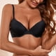 thumbnail image 3 of Gibobby Sujetador push-up de moda con correa ajustable y anillo de para mujer Brasier mujer busto(Negro,X-CH), 3 of 5