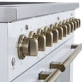 thumbnail image 6 of Forno Paolo 48 Inch Freestanding Electric Range in White with Antique Brass, 6.7 cu.ft, True Convection Oven, Energy Efficient, 6 of 12