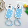 thumbnail image 3 of For iPhone 14 Pro Max/14 Plus/13 Pro/13 Phone case，Shockproof Cute 3D lens Little Cinnamoroll Soft TPU Case Cover With chain, 3 of 5