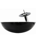 thumbnail image 3 of Novatto TARTARUGA Glass Vessel Bathroom Sink Set, Chrome, 3 of 4