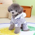 thumbnail image 4 of Suéter cálido de invierno para perro, cachorro, sudadera con capucha, ropa de franela para clima frío, trajes, mono lindo para gato, abrigo (gris), 4 of 6