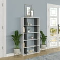 thumbnail image 7 of Ada Home Decor Sanborn Multiple Tier Open Shelf Modern Bookcase, Anthracite/White, 7 of 7
