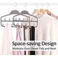 thumbnail image 2 of ROSOS Belt Hanger Holder Organizer 2 Pack, Non Slip Belt Rack with 360 Degree Swivel Hooks, Sturdy Belt Organizer for Closet Storage Ideal for Belts, Ties, Tank Tops, Scarves and Masks, Grey, 2 of 15