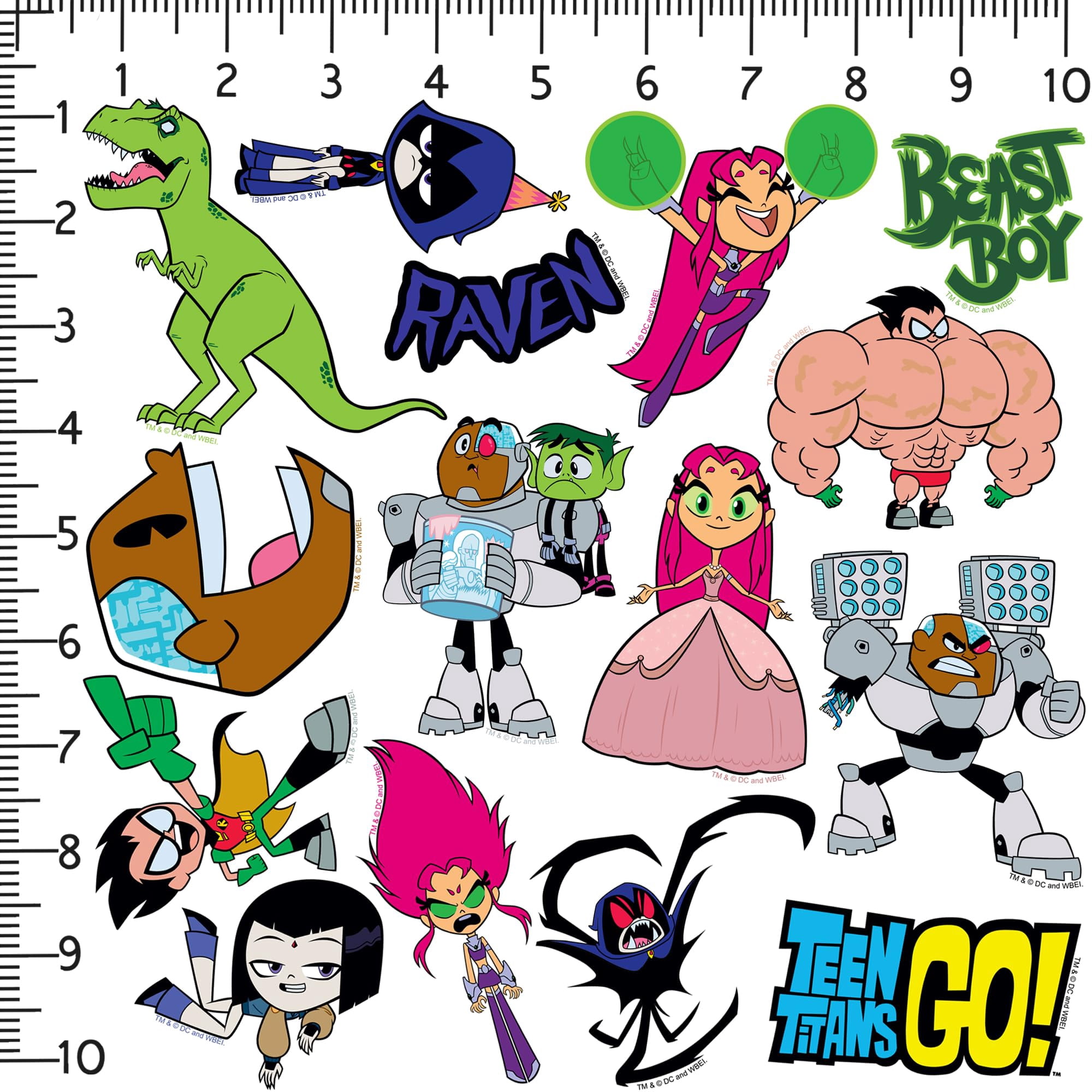 Teen Titans Go! 100ct Vinyl Large Deluxe Stickers Variety Pack  Die Cut Cartoon Superhero Decals for Laptop, Water Bottle, Scrapbooking, Tablet, Indoor & Outdoor